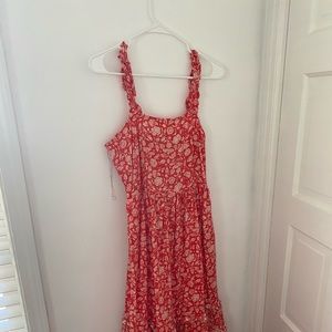 Red maxi dress